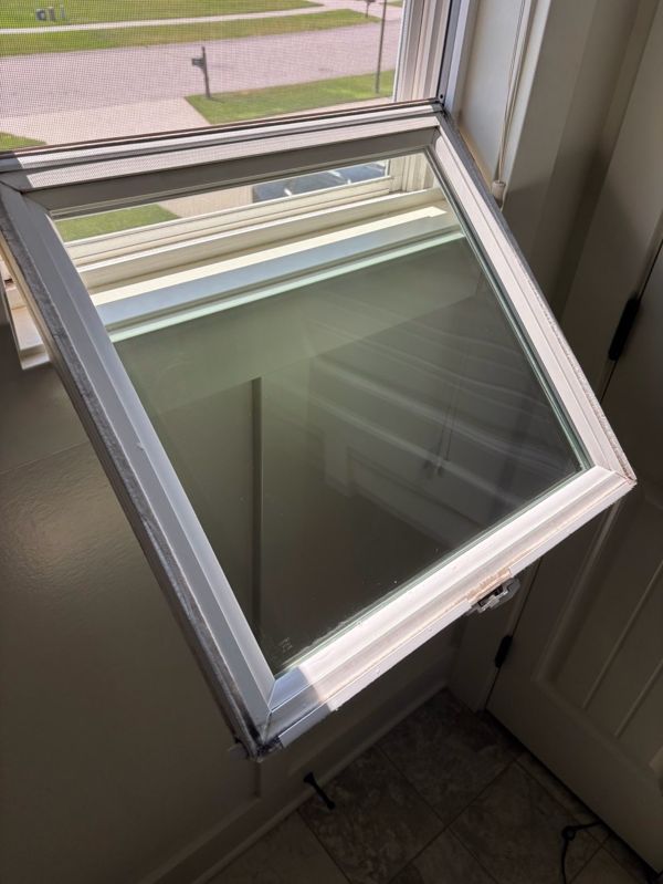 Clear window glass after professional cleaning